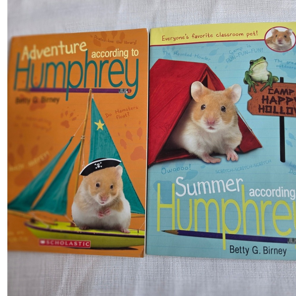 Humphrey Hamster Book Lot Betty G Birney Scholastic Summer & Adventure 2 Books
